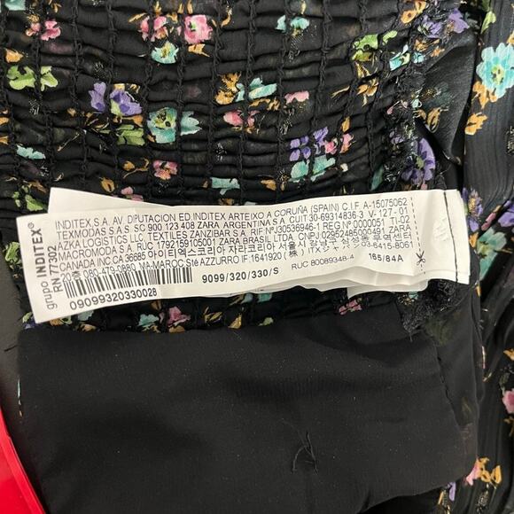 Zara Women's Multicoloured Floral Print Shirt Size S Style 9099/320/330/S - Picture 9 of 9